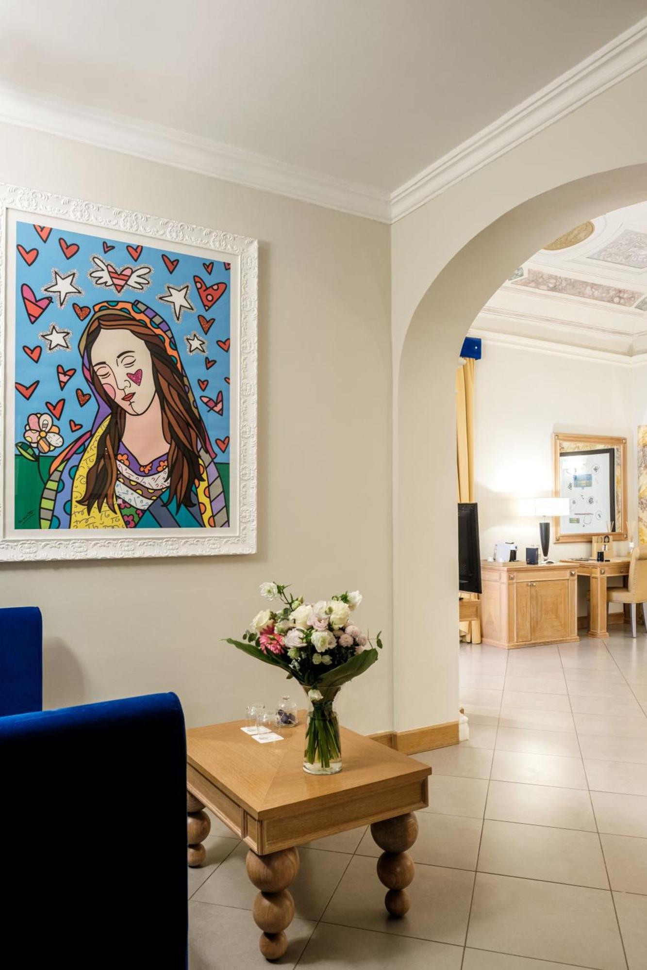 פירנצה Villa Tolomei Hotel & Resort מראה חיצוני תמונה A painting by the artist